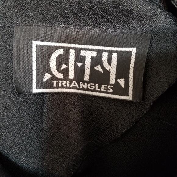 City Triangles Pencil Dress Woman's Solid Black Sleeveless Full Zip see Measures - Picture 6 of 7